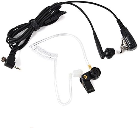 TWAYRDIO Covert Acoustic Air Tube in-Ear Two Way Radio Earpiece Dual Purpose Headset with PTT MIC for Sepura Portable SRP2000 SRP3000 SRH3500 SRH3800 SRH3900 Walkie Talkie