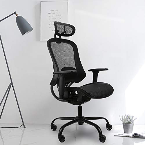 Komene Ergonomic Office Desk Chair Adjustable Backrest and Headrest with 3D Armrest and