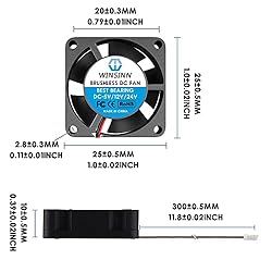 WINSINN 25mm Fan 12V, 3D Printer Micro 12 Volt Fans