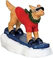 Lemax Snowboarding Dog – Kleine Figur Aus Resin, Handbemalt – Perfekt Fürs Weihnachtsdorf Oder Deko-Sammler
