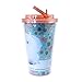 Silver Buffalo PT0184G Universal The Secret Life of Pets Polka Dot and Glitter Gidget Plastic Cold Cup with Flip Straw, 16-Ounces