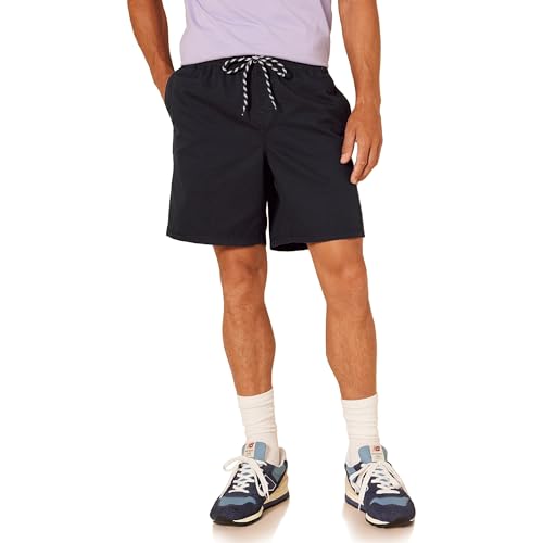 Amazon Essentials Men's 8" Inseam Relaxed-Fit Cotton Drawstring Pull-On Walk Sh…
