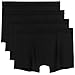 DAVID ARCHY Mens Trunks Underwear Soft Breathable Rayon Made from Bamboo Trunk No Fly Pouch 4-Pack S 2.5''