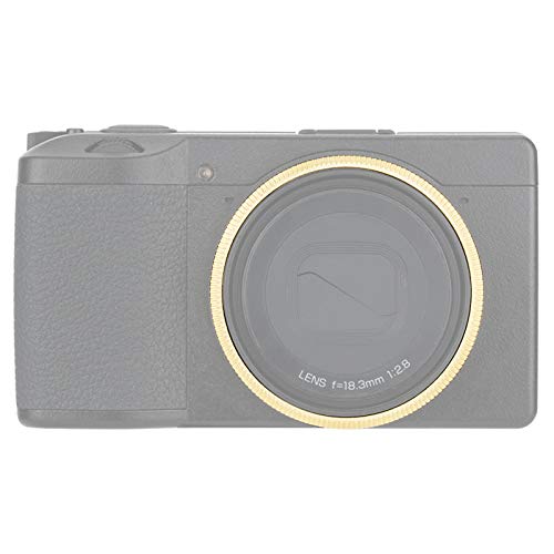 Metal Accent Ring Cap for Ricoh GR III GRIII GR3 Digital Camera, Replace Original Ricoh GN-1 Ring Cap, Lens Cover Protector for Camera Lens Decoration - Gold