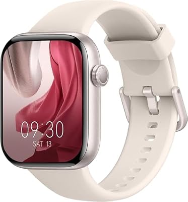 Smartwatch Damen Herren, 1,85" HD Touch Fitnessuhr mit Telefonfunktion, 140+Sportmodi Smart Watch Fitness Tracker mit Pulsmesser Schlafmonitor Schrittzähler,IP68 Fitnessuhr für iOS Starlight