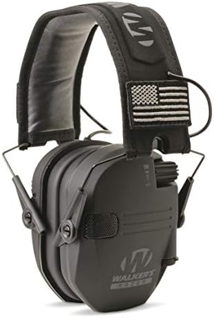 : Walkers GWP-RSEMPAT Razor Slim Electronic Muff - Black Patriot : Clothing