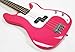 Crescent Electric Bass Guitar Starter Kit - Pink Color (Includes Amp & CrescentTM Digital E-Tuner)