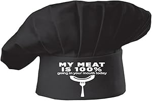 Hyzrz Funny Chef Hat Baker Costume Gifts for Father Mother Day Birthday Adjustable Kitchen Grill BBQ Cooking Cap