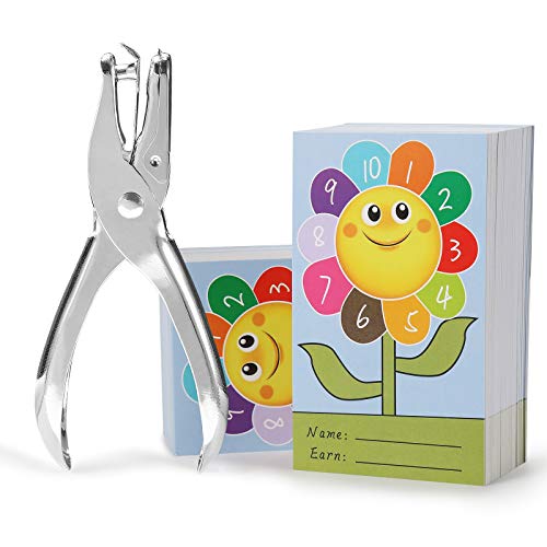 ONEDONE Punch Cards 200 Pack Incentive Reward Cards for Classroom ...