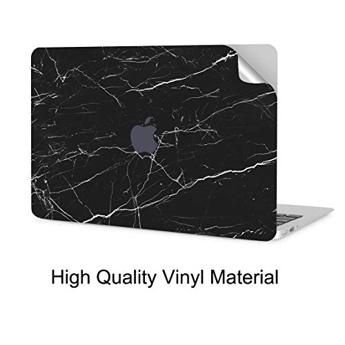Digi-Tatoo 4-in-1 MacBook Skin Decal Sticker Compatible with Apple MacBook Pro 13 Inch w/Touch Bar (Model A1706/A1989), Full Body Protective, Removable and Anti-Scratch, Black Marble - Thumbnail 4