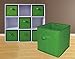 Sodynee Foldable Cloth Storage Cube Basket Bins Organizer Containers Drawers, 6 Pack, Green