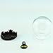 10pcs 20x15mm Cute Mini Clear Glass Globe with Dome Cover, Vial Pendant Jewelry Findings Supply (Antique Bronze)