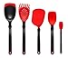 Dreamfarm Set of the Best | Non-Scratch Kitchen Utensils Set | Silicone Cooking Utensils Set | Chopula, Supoons & Spadles | Set of Non-Stick Kitchen Tools | Red