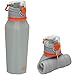 Collapsible Water Bottle - Premium Reusable Sports and Travel Water Bottles - Safe BPA Free - FDA Approved Medical Grade Silicone - Leak Proof, Foldable, Outdoor, Hiking, Fitness, Gym Flask - 26 oz