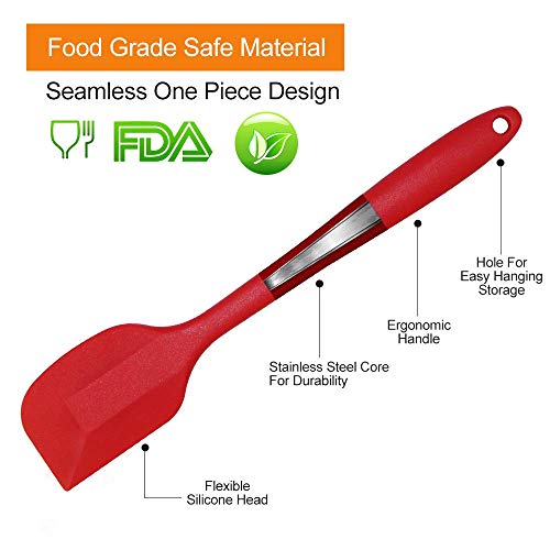 Silicone Kitchen Cooking Utensils Set for Cooking Baking, Rubber Spatulas Cookware Bakeware Set