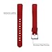 POY Replacement Bands Compatible for Fitbit Alta and Fitbit Alta HR, Genuine Leather Wristbands, Red