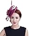 Aniwon Cocktail Pillbox Hat Fascinator Hair Clip Bridal Headwear for Women