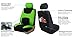 FH Group Car Seat Cover Light Breezy Green Seat Cover Flat Foam Padding Cloth Full Set Automotive Seat Covers, Airbag Compatible & Split Rear Universal Fit Interior Accessories for Cars Trucks and SUV