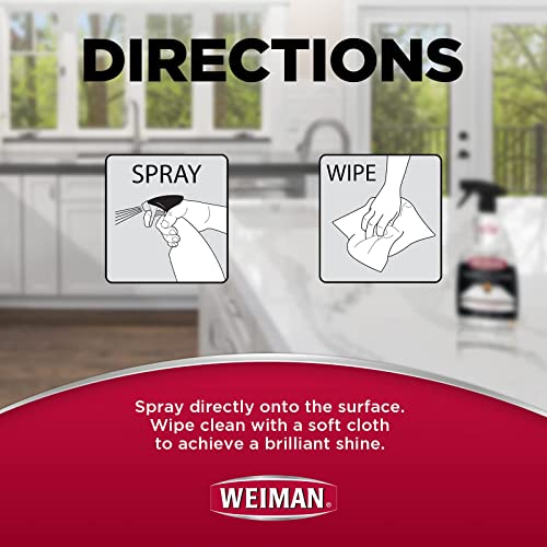 Weiman Quartz Countertop Cleaner and Polish 24 Ounce with Microfiber
