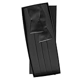 Black Silk Self Tie & Cummerbund Set