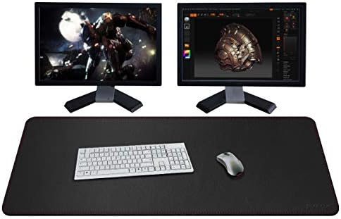 Vaydeer Hard Metal Mouse Pad For Desk Black Metal Aluminum Mouse Pad Mat Smooth Magic Ultra Thin Double Side Mouse Mat Waterproof For Gaming And Office, 9.45X7.87 Inch