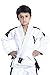 Vector Sports 100% Cotton Pearl Weave Kids Brazillian Jiu Jitsu BJJ Gi Attila Series Kimono Lightweight Preshrunk Fabric with Free White Belt (White, K1)
