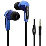 Amazon Kindle Fire HD 7 Square Blue High Fidelity Stereo Headphones With Hands Free Microphone And Send/Answer/End Button