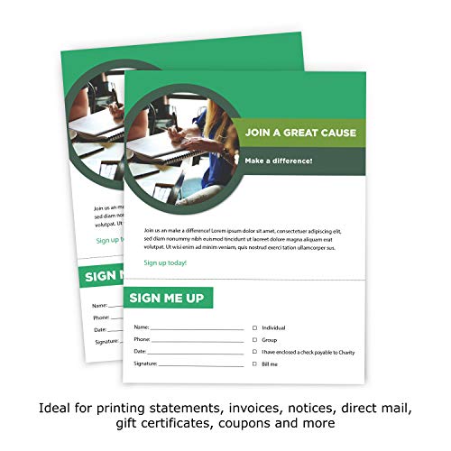 Paris Business Products 3-1/2" Perforated Office Paper, Letter, 20 lb, 500/Ream, White (PRB04128)
