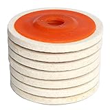 7PCS 4.5" x 7/8" Inch Wool Felt Disc Polishing