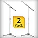 Hola! Music Mic Stand w/Adjustable Height for Home, Studio, Office or Stage Use – Standard Clutch 2 Pack