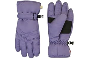 Hot Paws - Winter Snow Gloves for Girls with Wrist Strap – Insulated and Lined (Iris) (S/M)