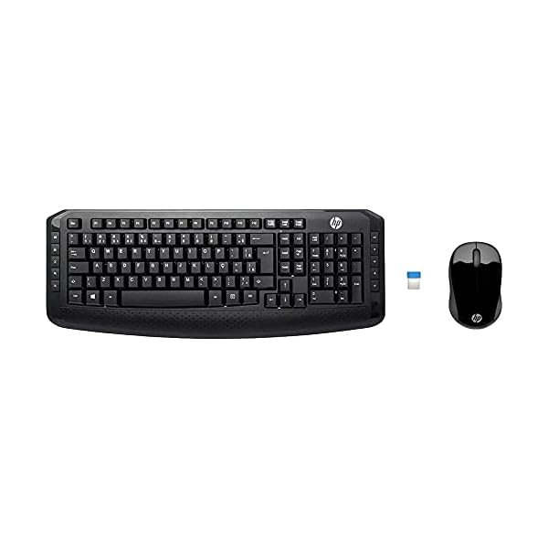HP-300-Black-24-GHz-USB-Wireless-Keyboard-Wireless-Mouse-Combo-UK-Keyboard-Layout HP 300 Black 2.4 GHz USB Wireless Keyboard & Wireless Mouse Combo Set (UK Keyboard Layout) - Home Office Working for…
