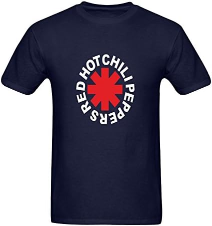 YHLN Diy Red Hot Chilli Peppers Men's 100% Cotton Short Sleeve T-Shirt XXXL Blue