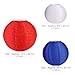 OULII Fourth of July 6 Pack Paper Lanterns Patriotic Hanging Decoration Assorted Sizes