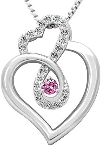 Studiocc Birthday Gifts 'Infinity Love' Birthstone Jewelry for Women, Girls,Endless Love Necklace for Sister, Mom
