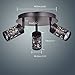 YOBO Lighting Vintage 3-Light GU10 Ceiling Spot Track Light, Oil Rubbed Bronze