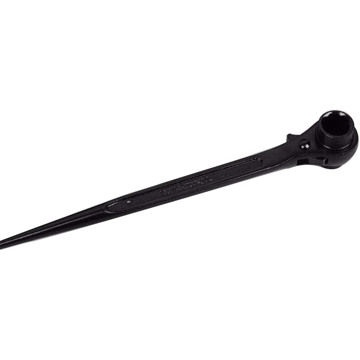 Double Sided Sharp Tail Ratchet Wrench Hex Ratcheting Spanners Socket Wrenches Tool 19mmx21mm Black