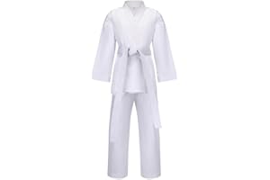 MSMAX Karate Gi for Kids Students Martial Arts Training Uniform with Belt for Judo and Karate Taekwondo Jiu Jitsu