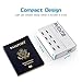 MANTO USB Charger, 60W 8 Port USB Charger Station Fast Charging Dock with 5ft Power Cord for Multi Devices, Multi Port USB Charging Hub for Smartphones Headphones Tablets (White)