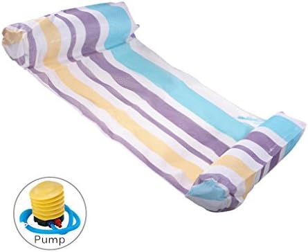 Iusun Swim Ring Comfortable Water Hammock Pool Lounger Float Row Chairs Inflatable Floating Hammock