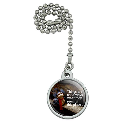 GRAPHICS & MORE Labyrinth The Worm Quote Thing are Not Always What They Seem in This Place Ceiling Fan and Light Pull Chain