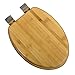 Bath Décor 5F1E1-20BN Deluxe Wood Toilet Seat, Rattan Bamboo/Brushed Nickel