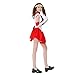 Angelaicos Womens Color Block Bowknots Costume Dress (M, Red)