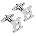 BodyJ4You 2PC Cufflinks Personalized Initials Letter H Men's Button Shirt Business Gift