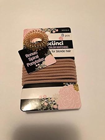 Amazon Com Scunci Hair Color Matching Elastics For Blonde Hair