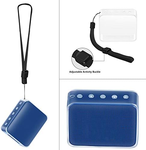 SAXTEL Protective Case Non Toxic Drop Proof Replacement Anti Scratch Lightweight Skin Cover Small Dirt Resistant Transparent TPU Bluetooth Speaker Accessories With Strap For JBL GO 2