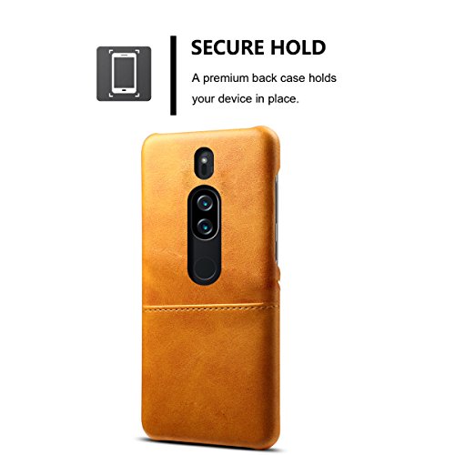 Scheam Sony Xperia XZ3 Wallet Leather Case Protective Durable Durable Protective Case Shell Folio flip Cell Phone Cover Bag Card Slots,Cash Pocket,Orange - Thumbnail 3
