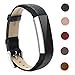 Bear Village Bands Compatible for Fitbit Alta and Fitbit Alta HR, Genuine Leather Band for Fitbit Alta HR, Adjustable Replacement Sport Wrist Bands for Fitbit Alta Fitness Tracker - Black