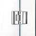 DreamLine Quatra Lux 32 1/4 in. D x 46 3/8 in. W x 72 in. H Frameless Hinged Shower Enclosure in Chrome, SHEN-1332460-01
