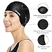 arteesol Swimming Cap, Silicone Swim Cap with Anti-Tear Anti-Slip Design for Long Hair Women and Men (Black)